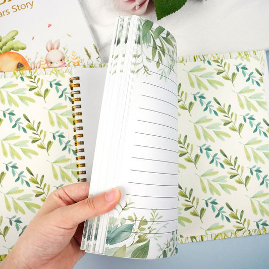 Bunny Printed Baby Memory Book with Gift Box Hardcover Milestone Journal Your First Years Story Cute Bunny Theme for Boys Girls Pregnancy to Toddler Keepsake