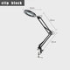 2-in-1 Black LED Magnifier Desk Lamp With Clip - Hands-Free, Dimmable 3-Color Light for Crafts & Workbench - Mekamart Australia