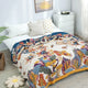 Pure Cotton Multi-Layer Gauze Blanket(Classic A, 240 cm x 240 cm) - Lightweight, Ultra-Breathable, and Moisture-Wicking Summer Quilt for Hot Sleepers - Mekamart Australia