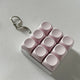 2-Pack Light Pink Mechanical 9-Keyboard Fingertip Toy Keychain - Key Pressure Relief, PVC Fingertip Toy - Mekamart Australia