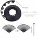 Black L-Shape PE Landscape Edging Roll Kit (5CM Height x 10M Long) - Anti-Root Lawn & Garden Divider with 30 Ground Stakes - Mekamart Australia