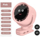 Pink Portable Stroller Fan with LED Display - Bladeless Safety Clip-On Fan for Baby & Desk (4000mAh, 360 degree Rotation) - Mekamart Australia