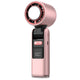 Pink New 100-Speed Portable Handheld Fan - Rechargeable Folding Turbo Mini USB Fan with Superconducting Cooling - Mekamart Australia