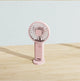 2-PCS Pink Portable USB Rechargeable Mini Handheld Fan with Desktop Base & Phone Stand - 3-Speed Quiet Operation - Mekamart Australia
