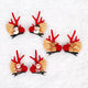 The old man, the snowman, the deer Festive Christmas Hair Clips for Girls & Women - Fabric & Metal Design - Mekamart Australia