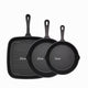 Three-piece set Heavy Duty Cast Iron Skillet & Grill Pan Thickened Vintage Style Cookware for Steak Breakfast & Camping - Mekamart Australia