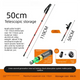 Red Professional Outdoor Trekking Pole – Lightweight Aluminum Alloy Adjustable Walking Stick with Shock Absorption System for Hiking, Climbing, and Kids | 4-Section Collapsible Design with Ergonomic Curved Handle - Mekamart Australia