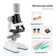 White Kids Biological Microscope Kit 100x 400x 1200x LED Magnification STEM Science Toy for School Students with Sample Slides - Mekamart Australia