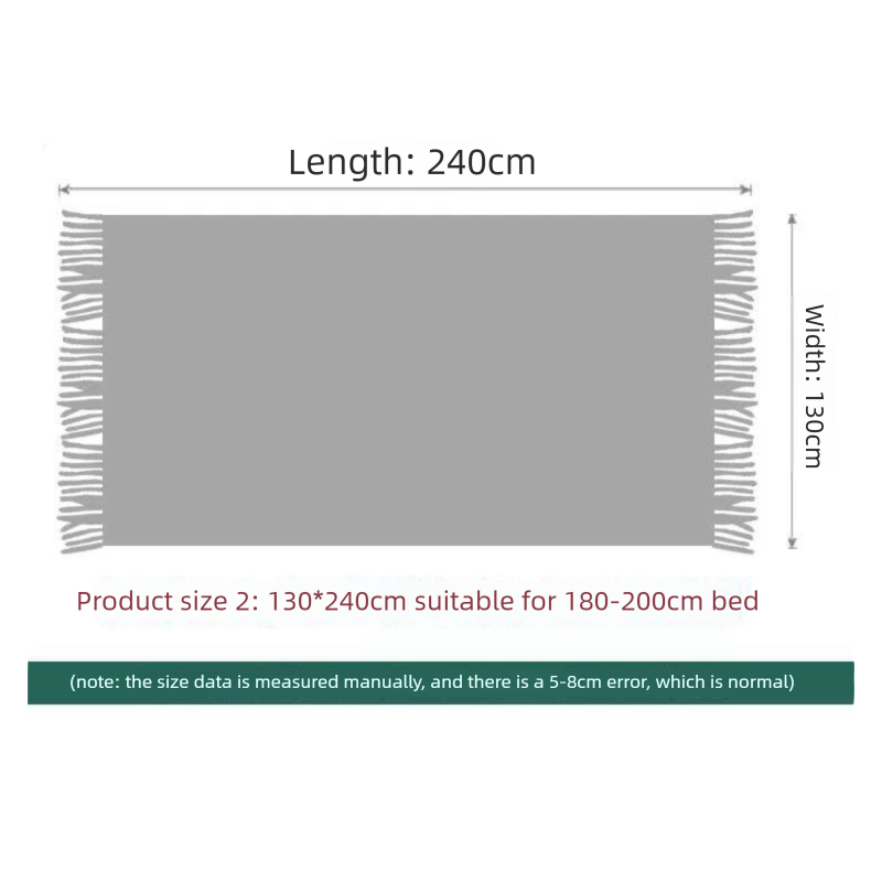 Orange-red Nordic Knitted Throw Blanket with Tassels 130x230cm Soft Acrylic Diamond Pattern Sofa Cover Bed Runner and Travel Blanket
