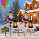 Warm white light Solar Powered Christmas Garden Stake - Metal Santa Claus with Glowing Lantern - Warm White LED Outdoor Decoration - 82cm Height - Mekamart Australia