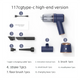 2-in-1 Cordless Handheld Car Vacuum Cleaner 120W High Power Suction and Blower Portable Mini Duster for Auto and Home Blue - Mekamart Australia