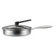 Stainless Steel Non-Stick Frying Pan 26CM Honeycomb Wok Skillet with Lid Induction Compatible Cookware Silver - Mekamart Australia
