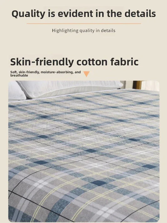 Washable Incontinence Bed Pad 115x200cm Reusable Waterproof Mattress Protector with Non-Slip Backing 4-Layer Absorbent Underpad for Elderly and Adults Medium blue - Mekamart Australia