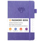 Light purple Password Log Book with Alphabetical Tabs Internet Address Organizer Small PU Leather Notebook with Owl Design Pen Holder and Inner Pocket Ideal for Home and Office