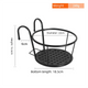 Hanging Flower Pot Holder Metal Balcony Railing Planter Basket Round Iron Rack with Mesh Bottom Fits up to 6cm Rail for Fence & Patio Black - Mekamart Australia