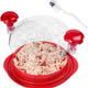 Red Chicken Shredder Machine with Transparent Lid & Brush - Manual Meat Chopper and Pulverizer for Cooked Chicken and Pet Food - Mekamart Australia