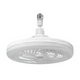 White Quiet Remote LED Ceiling Fan Light with Aromatherapy Slot and Removable E27 Base Socket - Timer & Dimmable & 3-Speed & 3-Color Temperature Adjustable