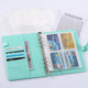 100 Envelope Savings Challenge Binder A5 Budget Planner Book PU Leather Cash Stuffing Money Organiser with Magnetic Closure & Tracker (Blue)