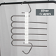 5-Layers Sliver Stainless Steel Pants Rack with Horizontal / Vertical Modes and Expandable Pull-Out Rods - High-Load Folding Magic Hanger
