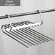 9-Layers Sliver Stainless Steel Pants Rack with Horizontal / Vertical Modes and Expandable Pull-Out Rods - High-Load Folding Magic Hanger