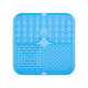 2PCS Blue 20 x 20 cm Silicone Pet Lick Mat | Multi-Zone Slow Feeder Pad with Suction Cups | Anxiety Relief Dog & Cat Bowl