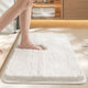 White 40*60cm Luxury 3.5cm Shag Bath Mat | Silver Ion Antibacterial Technology | Quick Dry Non-Slip TPR Bathroom Rug