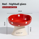 Red Elevated 15° Tilted Ceramic Cat Bowl - Anti-Chin Acne Glaze Finish, Non-Slip Weighted Base & Neck Protection Pet Feeder