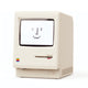 Retro Computer Style Desktop Maclock - Interactive Floppy Disk Switch, 5 Alarm Settings, 3 Display Modes and Stepless Brightness Control