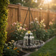 Grey Solar Hanging 3-Layer Cascade Bird Bath Fountain & Wildlife Feeder - 9.25"W Bird Bath Bowl with Solar Powered Pump for Outdoor Garden Backyard Patio Lawn