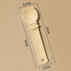 Beige Cat Treat Spoon for Wet Food & Paste - Extra-Long PP Handle, Food-Grade Squeeze Feeder with Anti-Spill Bowl, Easy One-Handed Operation for Cats