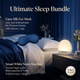 Nighttime Anxiety Relief & Relaxation Set - Blue Imitation Silk Sleep Eye Mask and Smart White Noise Night Light for Soothing Sleep, Nursing, and Stress Reduction