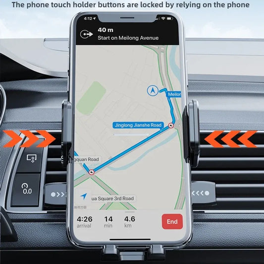 Vacuum Suction Car Phone Mount Adjustable Dashboard Windscreen Holder Universal Smartphone Bracket for Navigation Driving
