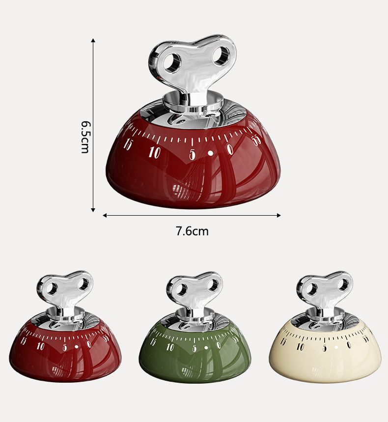 Green 60-Minute Magnetic Mechanical Kitchen Timer Countdown Clock for Cooking, Study, Productivity and Time Management