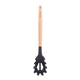 Beechwood & silicone pasta spoon charcoal - Mekamart Australia