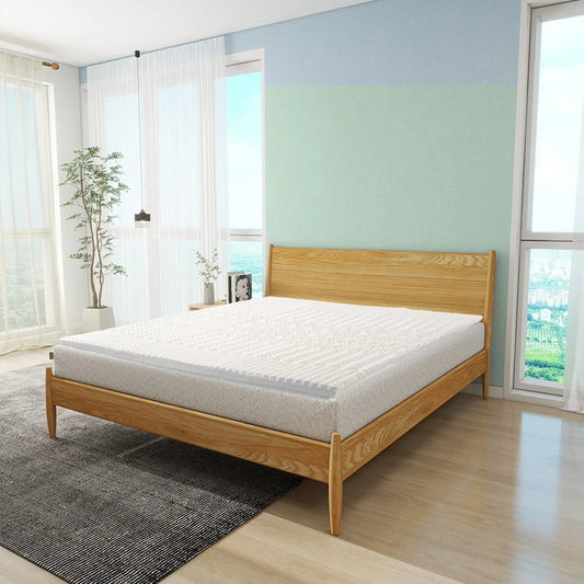 6cm Memory Foam Mattress Topper with Bamboo Cover - King - Mekamart Australia