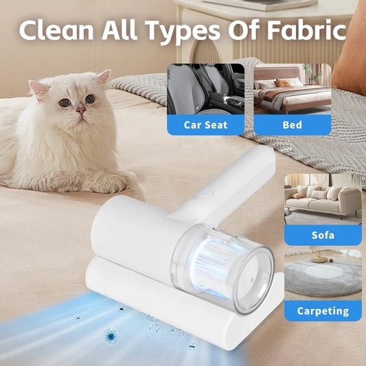 UV‑C Cordless Dust Mite Vacuum Handheld Sanitizing Cleaner with 1200 mAh Battery - Mekamart Australia