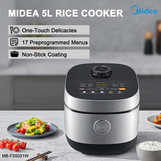Midea 5L Rice Cooker Non-Stick Multi-functionality 24-Hour Auto Keep Warm - Mekamart Australia