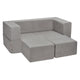 VEVOR Modular Kids Play Couch 4Pcs DIY Creative Child Sectional Sofa Dark Grey - Mekamart Australia