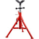 V Head Pipe Stand 0.32 - 30.48 cm Capacity, Adjustable Height 610mm-1067mm, Pipe Jack Stands 1134kg Load Capacity, Portable Folding Pipe Stands, Carbon Steel Body for Enhanced Durability