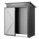 1533 x 876 x 1815 mm Metal Garden Shed, Storage Building with Lockable Door & 2 Louver Vents, Sloped Roof Metal Outdoor Storage Shed, Tool Sheds Outdoor Storage for Backyard, Garden, Patio