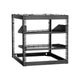 10U Open Frame Network Rack, 585 mm Depth, Wall Mounted or Floor Standing Server Rack, Heavy Duty 4 Post, with Vented Shelves & Mounting Hardware, Holds All Your Networking IT Equipment AV Gear