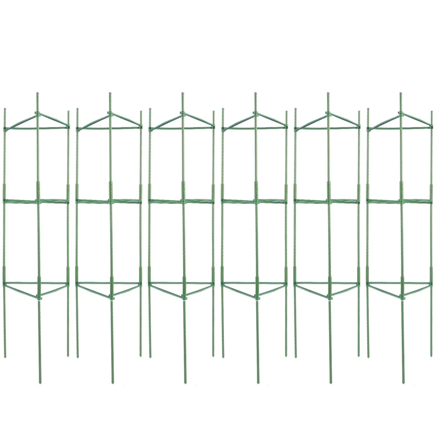 VEVOR 6 Packs Tomato Cages for Garden, 1230 mm Tomato Trellis Plant Stakes Support, Stackable Tall Plant Support Cage, for Raised Garden Bed, Vegetables Flowers and Climbing Plants - Mekamart Australia