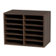 VEVOR Wood Literature Organizer Adjustable File Sorter 12 Compartments Brown - Mekamart Australia