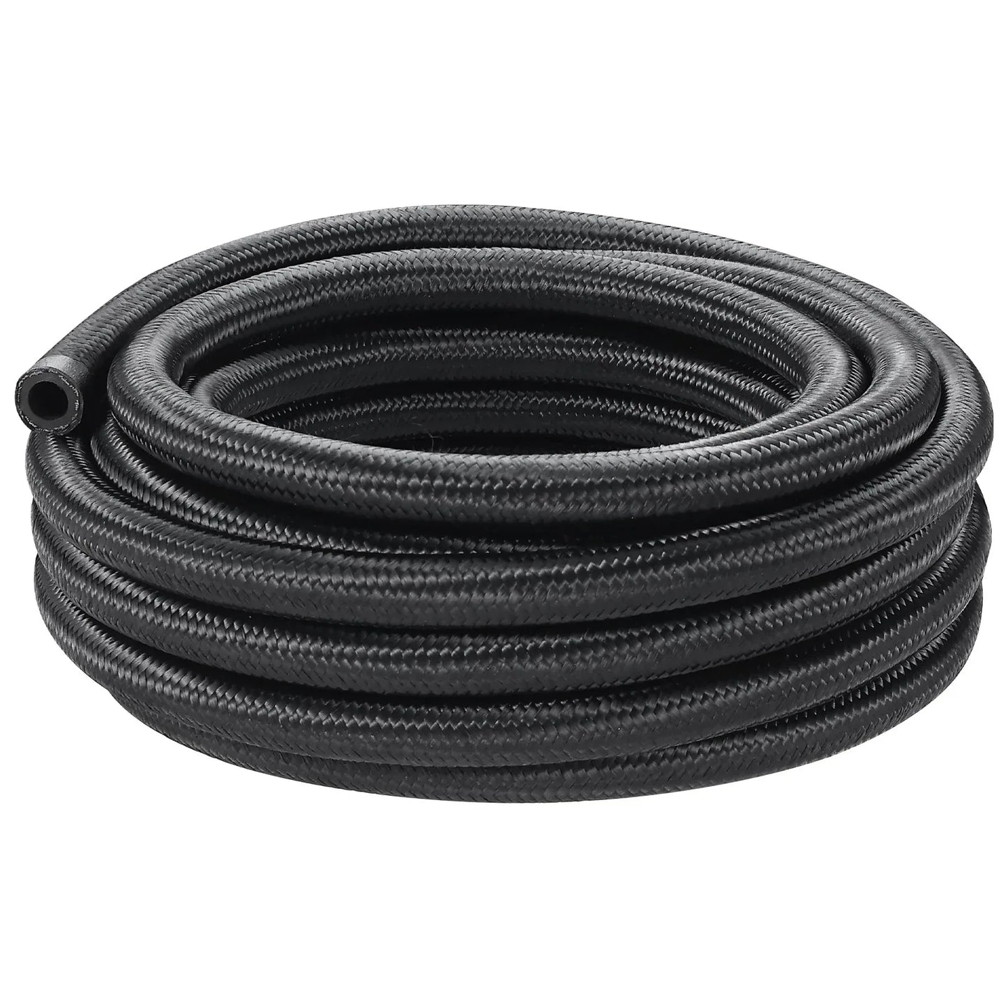 VEVOR 6AN Fuel Line Kit, 6.1 m Fuel Hose Kit, 0.86 cm Nylon Stainless Steel Braided Fuel Line Oil/Gas/Diesel Hose End Fitting Kit, with 12 PCS Swivel Fitting Adapter Kit, Black - Mekamart Australia