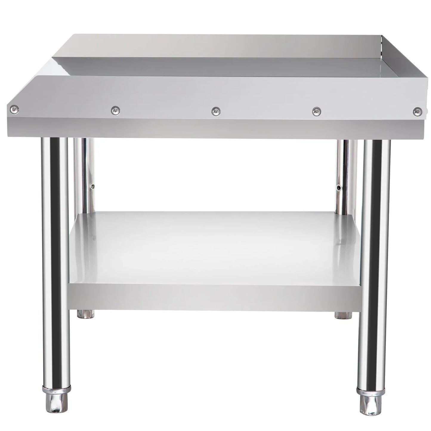 VEVOR Stainless Steel Equipment Grill Stand, 122 x 76 x 61cm Stainless Table, Grill Stand Table with Adjustable Storage Undershelf, Equipment Stand Grill Table for Hotel, Home, Restaurant Kitchen - Mekamart Australia