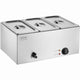 VEVOR 3-Pan Commercial Food Warmer, 16.5L Electric Steam Table, 1200W Professional Countertop Stainless Steel Buffet Bain Marie with 30 - 85℃ Temp Control for Catering and Restaurants, Silver - Mekamart Australia
