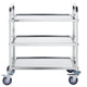 VEVOR Stainless Steel Cart, 3 Layers Lab Utility Cart 181 kg Weight Capacity, Medical Cart with Lockable Universal Wheels, for Lab, Clinic, Kitchen, Salon - Mekamart Australia