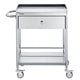 VEVOR Medical Cart, 2 Layer stainless Steel Cart100 kg Weight Capacity Utility Cart Silent Wheels and a Drawer for Lab, Clinic, kitchen, Salon - Mekamart Australia