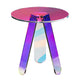 VEVOR Round Iridescent Side Table, Acrylic End Table, Clear Rainbow Acrylic Coffee Table for Drink, Food, Snack used in Living Room, Bedroom, and Study - Mekamart Australia