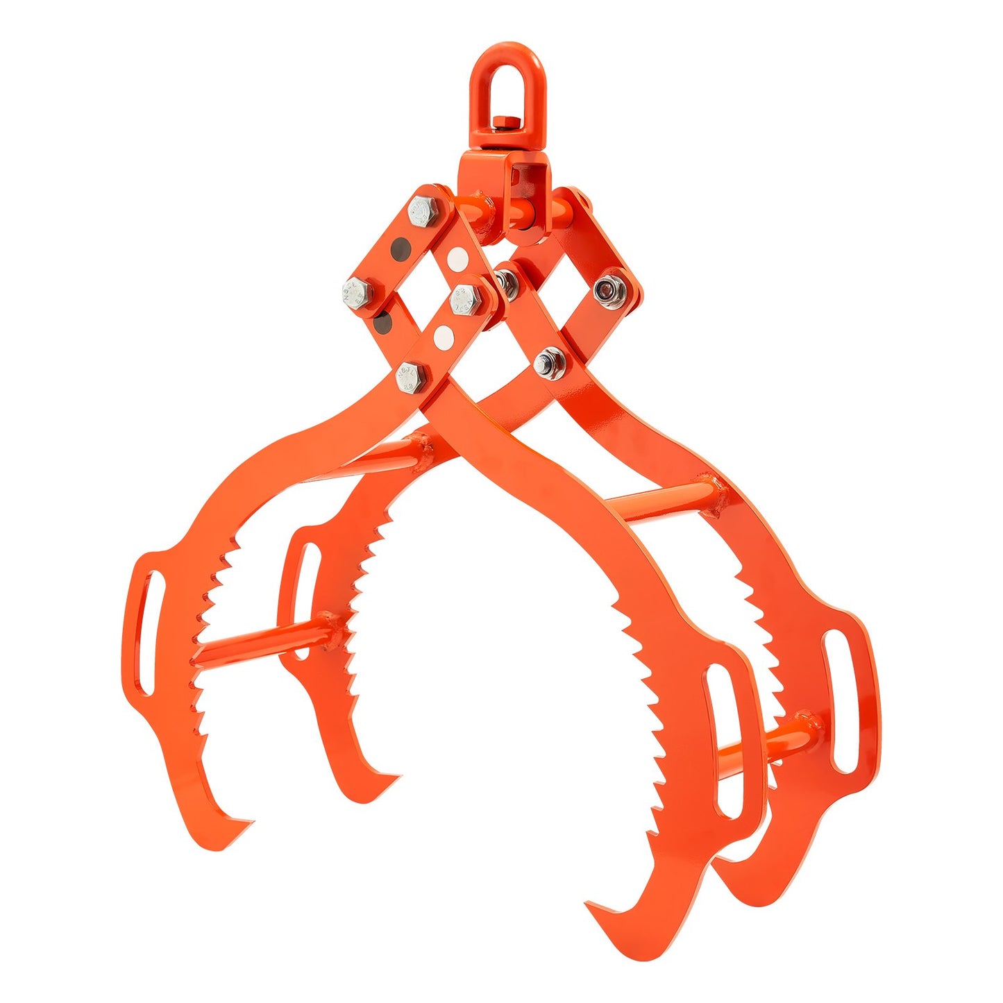 28in Log Lifting Tongs, 4-Claw Log Tongs, Heavy Duty Steel Log Grapple, 2650LBS Lifting Capacity, Swivel Log Graper Timber, Eagle Claw Design, Log Skidding Tongs for Trucks, Tractors, Forklifts